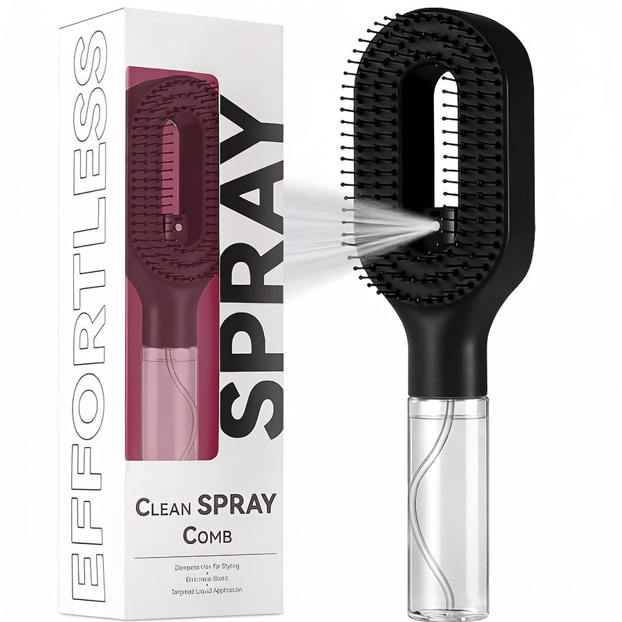 2-in-1 Mist Spray Hair Brush | فرشاة شعر برذاذ مرطب لفك التشابك وتصفيف الشعر
